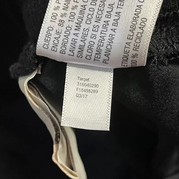 Knox Rose Cargo Pants XL Embroidered Lace Pocket Cuff Floral Black Drawstring - Picture 7 of 7